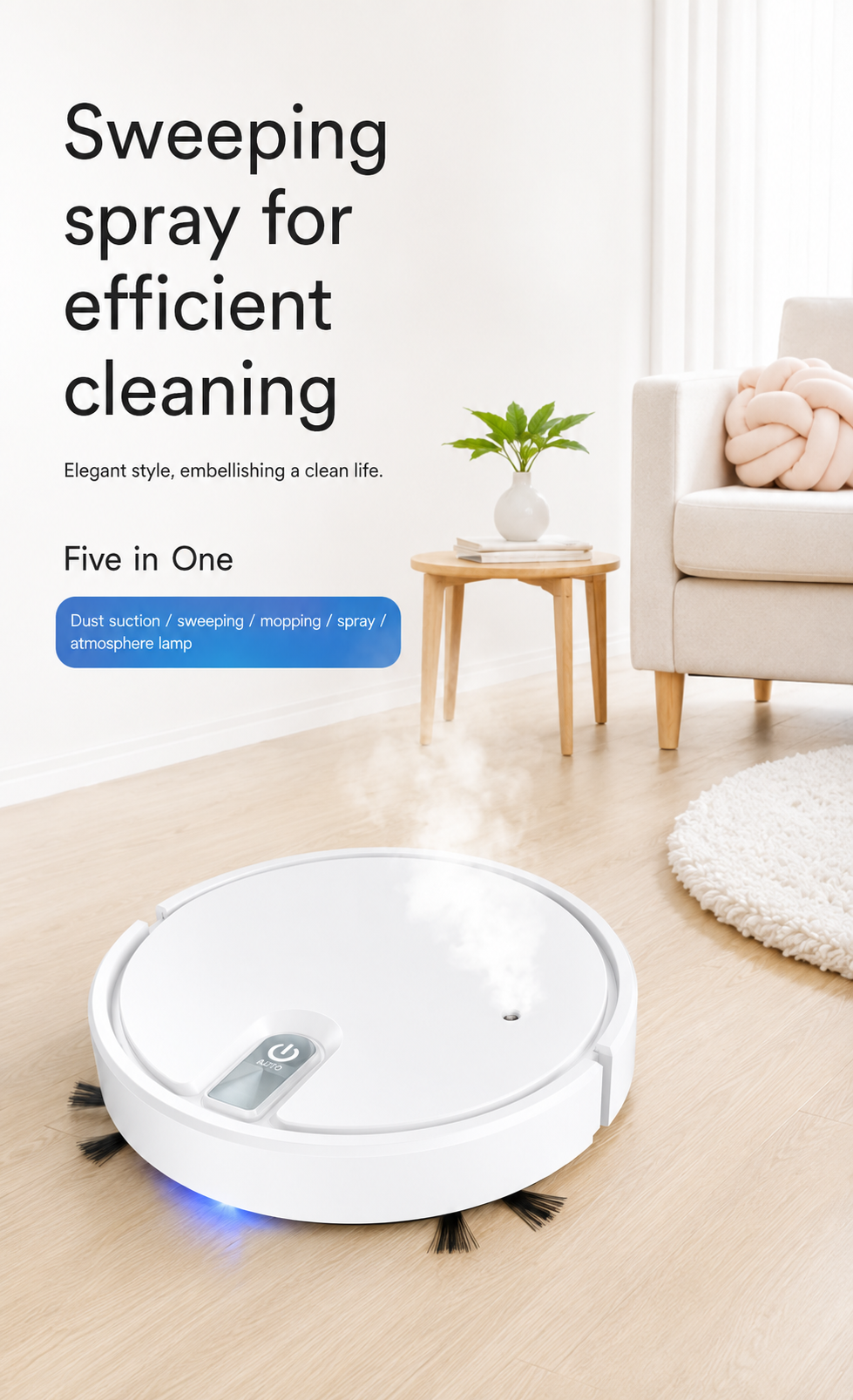 BrightBot™ Smart Robot Vacuum and Mop