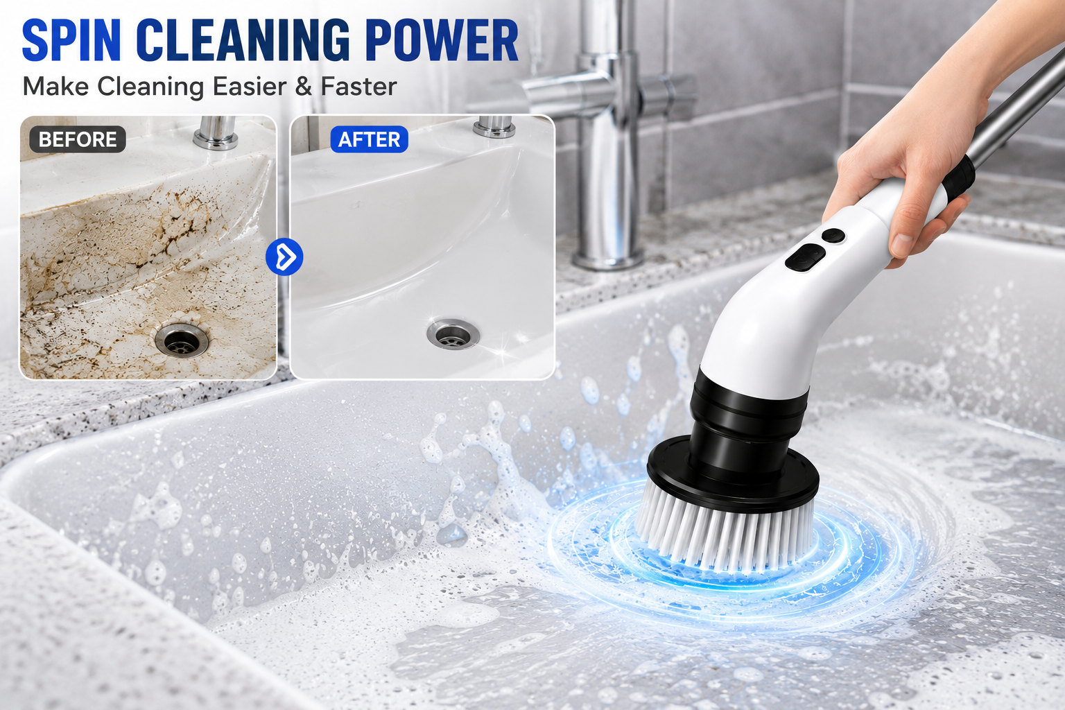 BrightScrub™ Cordless Electric Spin Scrubber